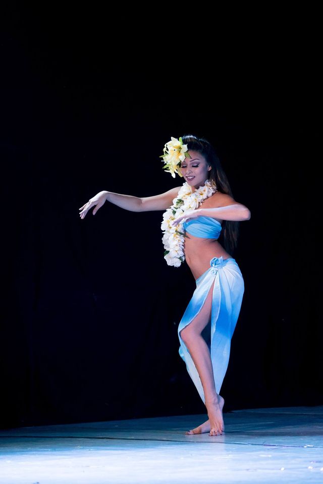Hula dancer performing on stage